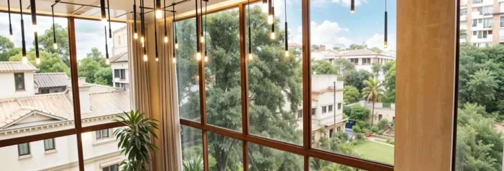 Modern large glass window design