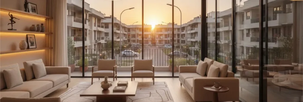 Modern aluminium windows for noise reduction