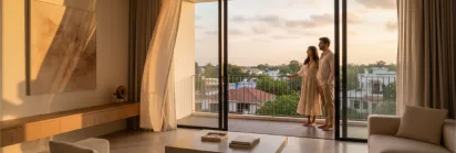 Modern home with luxury aluminium windows