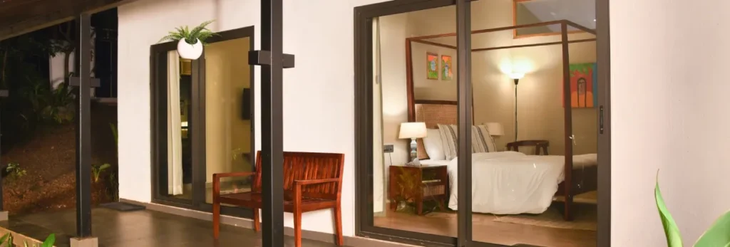 Modern glass patio and sliding doors