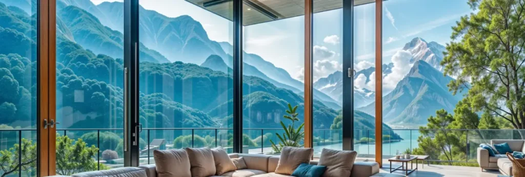 Glass-to-glass corner window openings