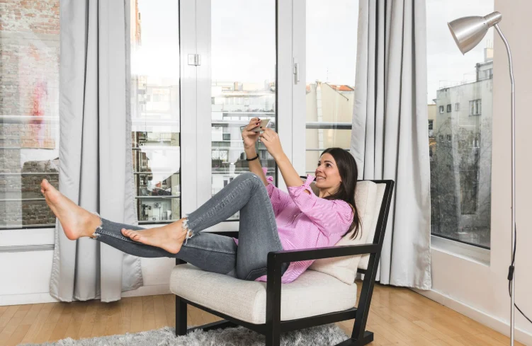 Aluminium window for different rooms