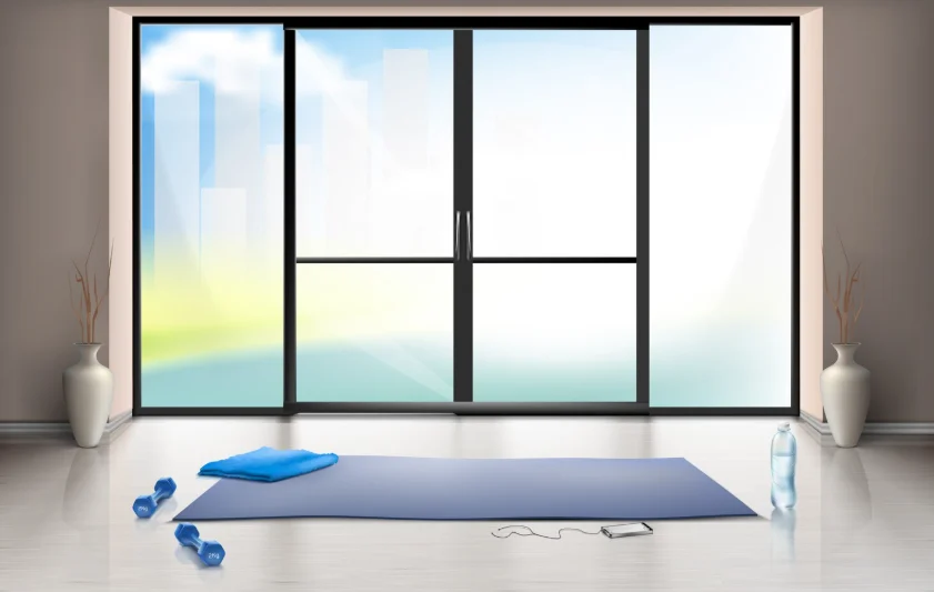 Aluminium sliding window glass design