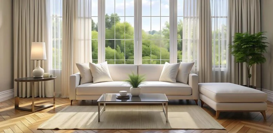 large windows for living room
